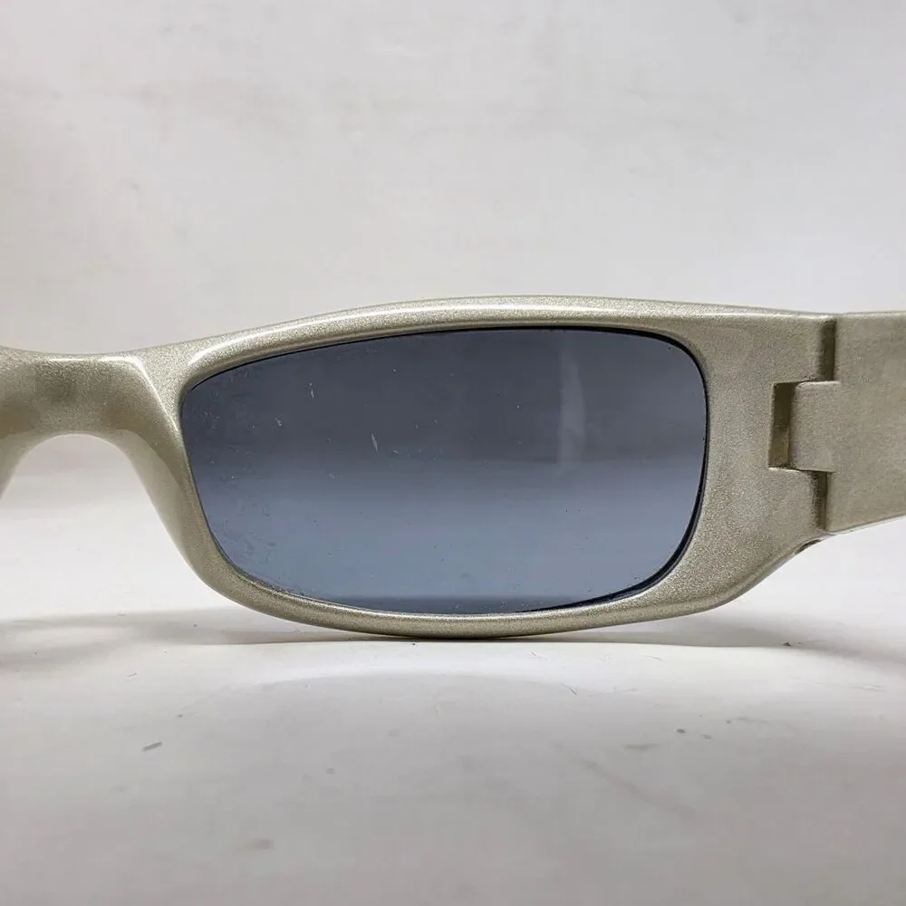 Vintage Arnette Stance Ivory Sunglasses W/ Blue Lenses 4020-234/53 Made In Italy